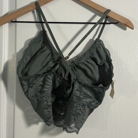 NWT - Aerie - Lace Bra - Size Medium - Dark Sage - Picture 2 of 2